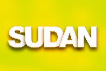 Fototapeta premium Sudan Concept Colorful Word Art
