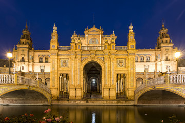 Naklejka na ściany i meble Architectural detail - plaza de espana Seville, Andalusia, Spain.