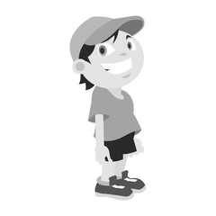 Boy cartoon icon. Kid childhood little and people theme. Isolated design. Vector illustration