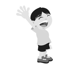 Boy cartoon icon. Kid childhood little and people theme. Isolated design. Vector illustration