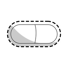 Protein supplement icon. Healthy bodybuilding nutrition and fitness theme. Isolated design. Vector illustration