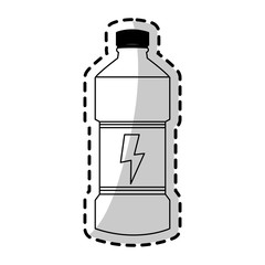 Protein supplement icon. Healthy bodybuilding nutrition and fitness theme. Isolated design. Vector illustration