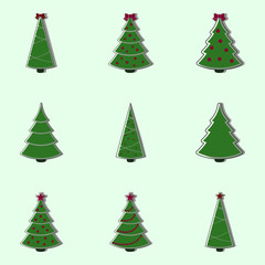 Christmas tree Icon flat vector