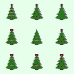 Christmas tree Icon flat vector