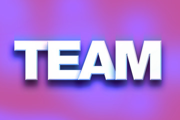 Team Concept Colorful Word Art