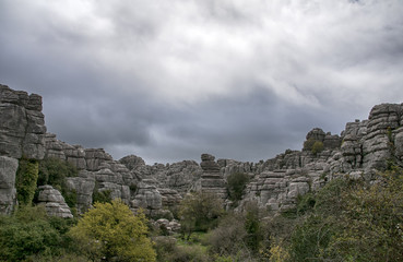 Torcal de Antequera en la provincia de Málaga, Andalucía