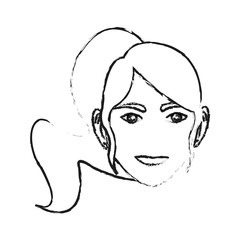 Woman cartoon icon. Girl female avatar person people and human theme. Isolated design. Vector illustration