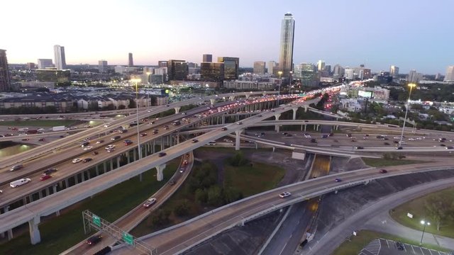 Late Rush Hour traffic at 610 and 59