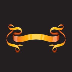 Fototapeta premium Golden ribbon vector illustration