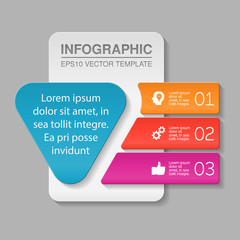 Vector infographic template, three options