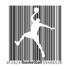 Fototapeta premium Silhouette of a basketball player.