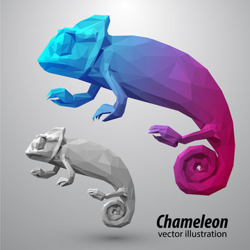 Chameleon from color triangles.