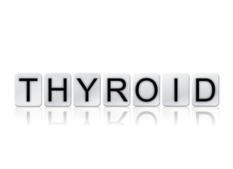Thyroid Isolated Tiled Letters Concept and Theme