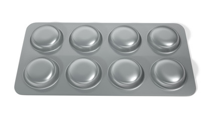 10 tablet blister metallic finish