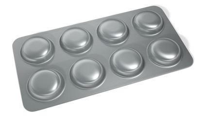 10 tablet blister metallic finish