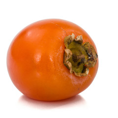 Persimmon fruit, isolated on white background