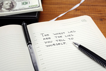 Inspirational quote for business and work motivation. Successful and leadership concept.