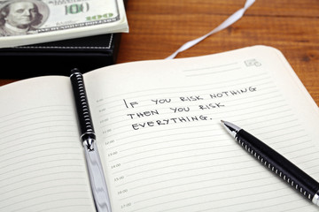 Inspirational quote for business and work motivation. Successful and leadership concept.