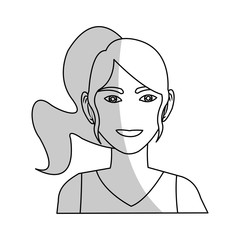 Woman cartoon icon. Girl female avatar person people and human theme. Isolated design. Vector illustration