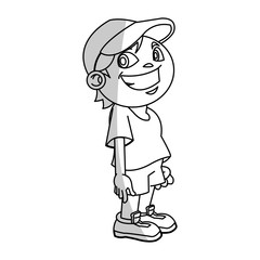 Boy cartoon icon. Kid childhood little and people theme. Isolated design. Vector illustration