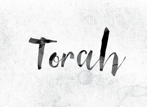 Torah Concept Painted in Ink
