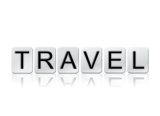 Travel Isolated Tiled Letters Concept and Theme
