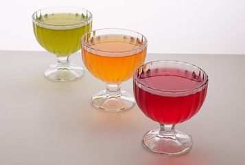 colored jelly in a bowl