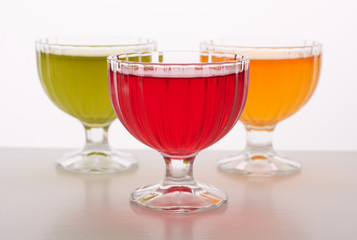 colored jelly in a bowl