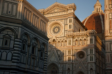 Fototapeta premium Cattedrale fiorentina al tramonto