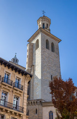 Fototapeta na wymiar Tower of the San Saturnino church of Pamplona