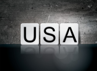 USA Tiled Letters Concept and Theme