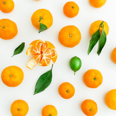 Mandarin. White Background