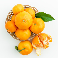 Mandarin. White Background