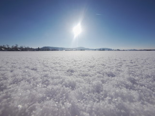 sun snow landscape winter