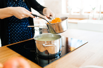 Meal being made in kitchen