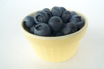 Fresh blueberries in a cute bowl