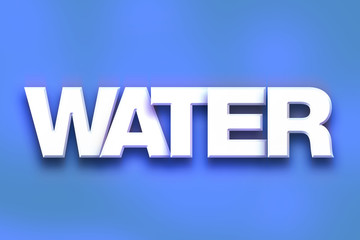 Water Concept Colorful Word Art