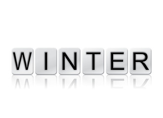Winter Isolated Tiled Letters Concept and Theme