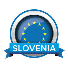 EU flag button with Germany ribbon