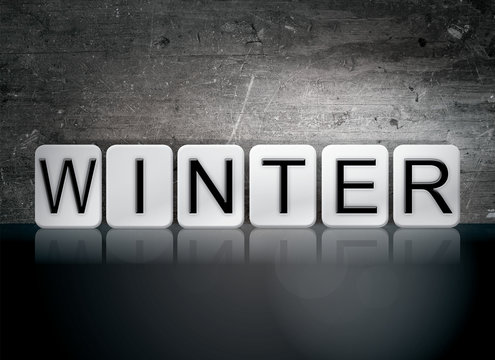 Winter Tiled Letters Concept and Theme