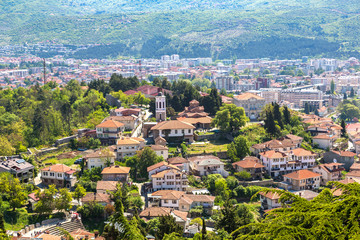 Fototapeta premium Ohrid city and lake Ohrid, Macedonia