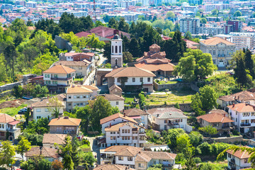 Obraz premium Ohrid city and lake Ohrid, Macedonia