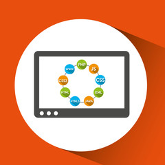 programming languages technology device vector illustration eps 10