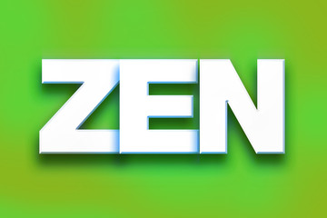 Zen Concept Colorful Word Art