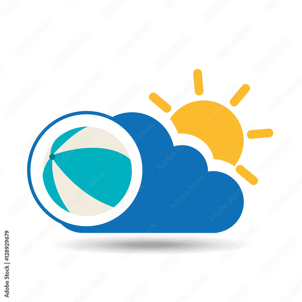 Canvas Prints summer vacation design beach ball icon vector illustration eps 10