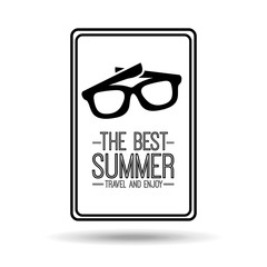 sunglasses card best summer travel and enjoy vector illustration eps 10