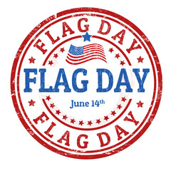 Flag Day sign or stamp