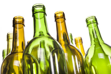 Empty Glass Wine Bottles