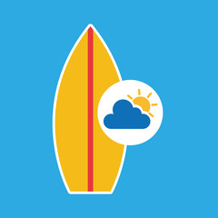 summer vacation design surfboard vector illustration eps 10