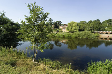 Fototapeta na wymiar river severn arley shropshire